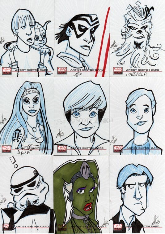 Star Wars Galaxy IV sketchcard