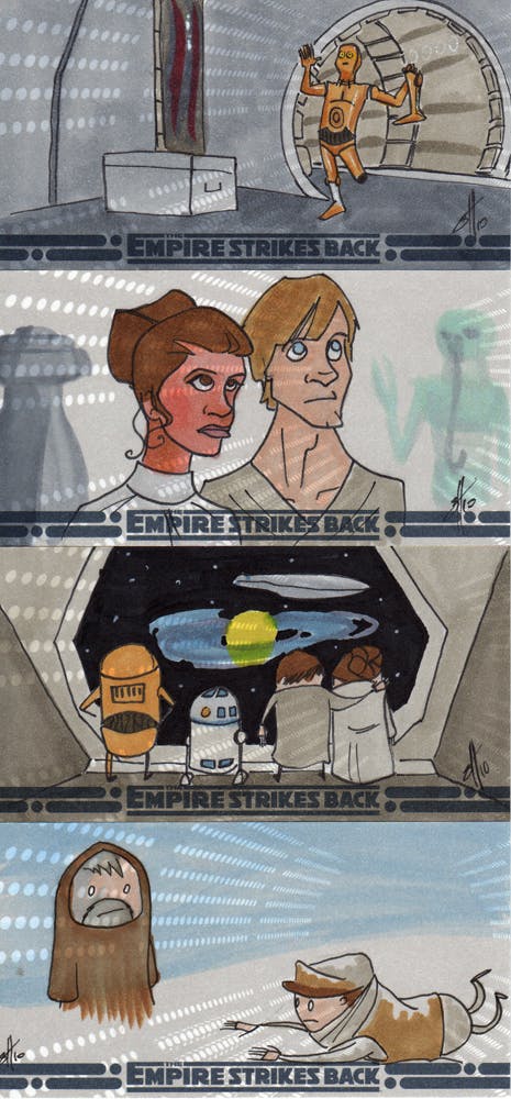 Empire Strikes Back 3D sketchcard