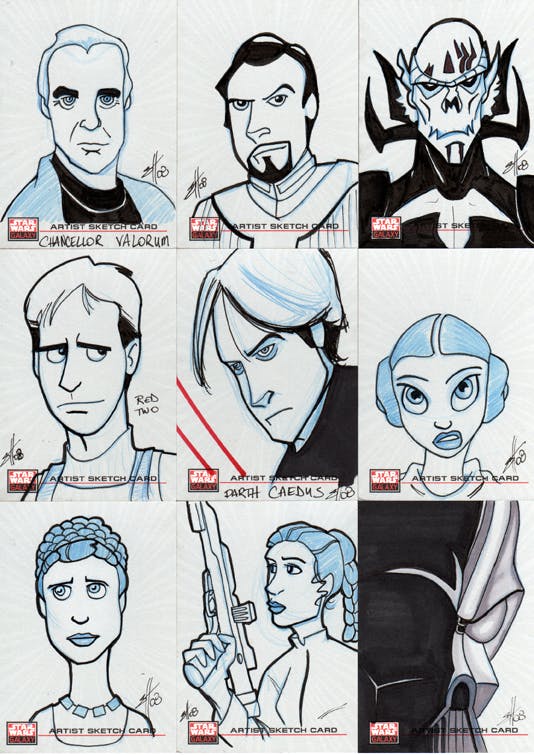 Star Wars Galaxy IV sketchcard